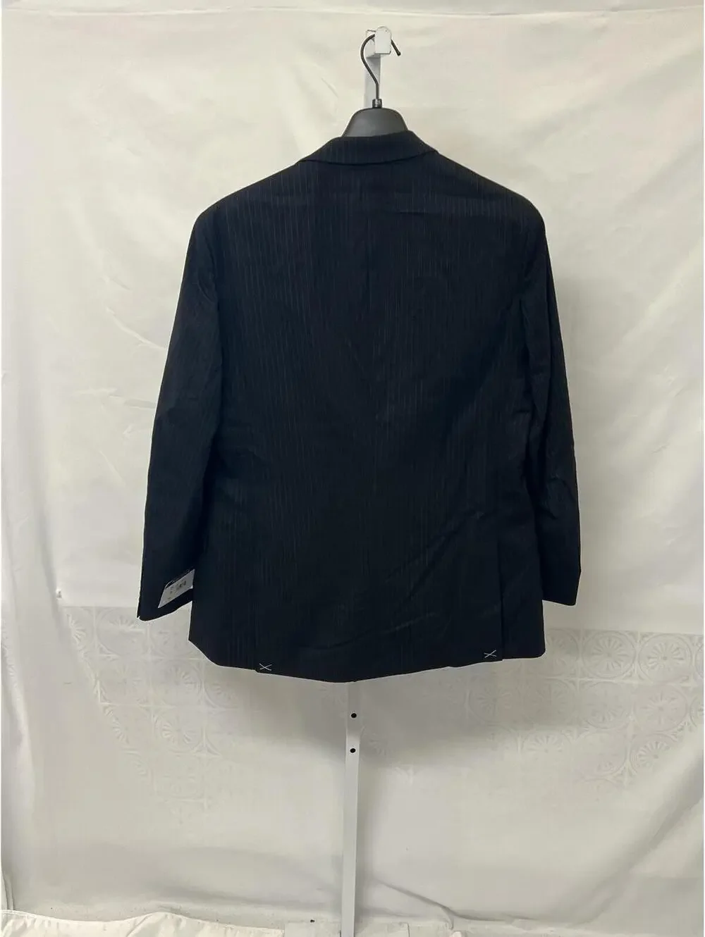Nautica Mens Modern Fit Bi-Stretch Pinstripe Suit Jacket Black